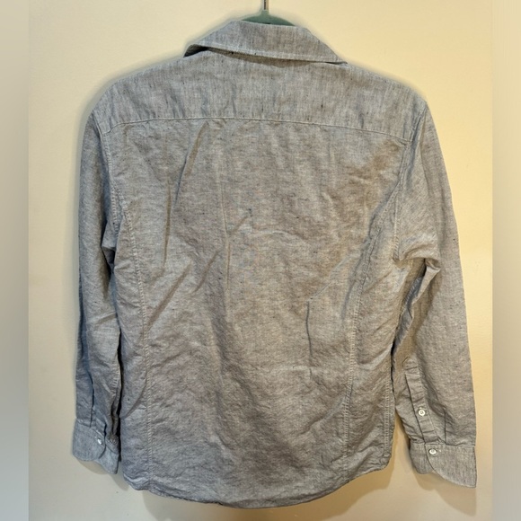 Rag & Bone Mens Button Up Long Sleeve Gray Cotton Blend Shirt Fit 1, Neck 14.5 - Picture 5 of 8